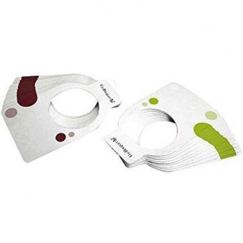 Vin Bouquet Wine Bottle Labeling Tags with Marker (24 Tags)