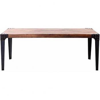 Miliboo Table Industrielle Madison – Acier/Bois Marron – L200 cm