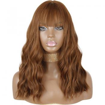 Peluca de Cabello Sintético con Flequillo AZqueen