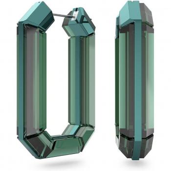 Pendientes de aro Lucent con pedrería verde Swarovski