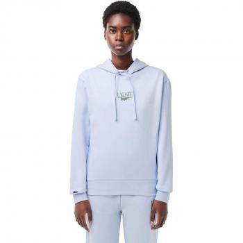 Felpa Lacoste SF0884 con cappuccio azzurro donna
