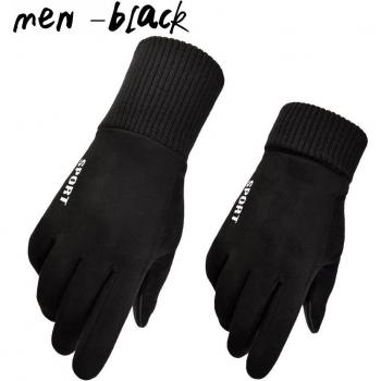 Suede Leather Touch Screen Gloves for Men and Women