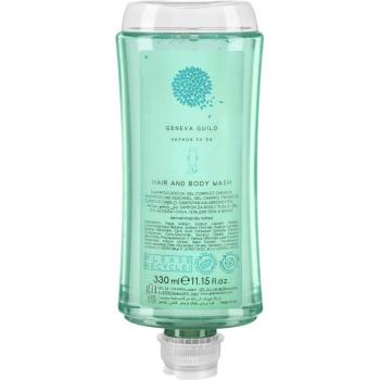 Pack 24 pièces Geneva Guild V‑Touch Bleu 330 ml (shampooing & gel douche)