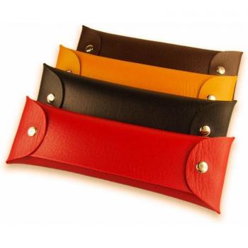 Luxury PU Leather School Pen Case with Elastic Strap for Students