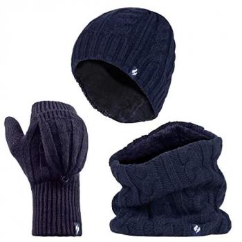 Ladies' Fleece Lined Hat, Neck Warmer & Gloves