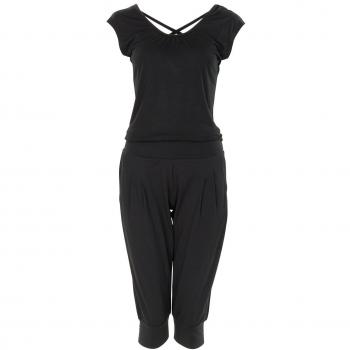 Jaya CHANDRA Damen 3/4 Jumpsuit – Schwarz, Größe S (Yoga & Freizeit)