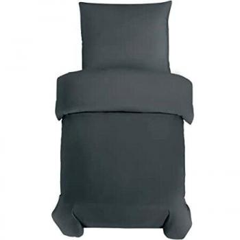 Copripiumino Set Letto Singolo 140x200, Federa 80x80 – Grigio Scuro – WAVVE