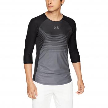 Under Armour HeatGear Threadborne Vanish 3/4 Shirt Herren schwarz/grau, SM