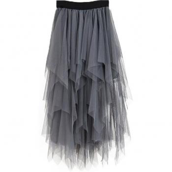 Gauze Patchwork High Waist Petticoat
