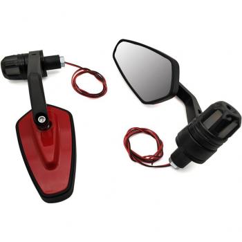 Espejo Retrovisor 22mm con Luz Lateral para Motocicletas