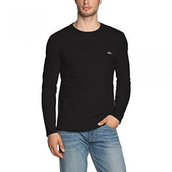 Lacoste Langarm T-Shirt mit Logo Schwarz Herren