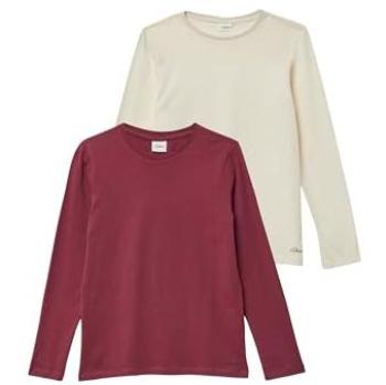 Unisex Baumwoll-Longsleeves 2er Pack – Jersey, Rundhals, normal Hüftbedeckend