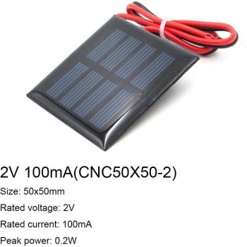 Mini Solar Panel for Battery Charging, 1V-3.5V, 30CM Wire