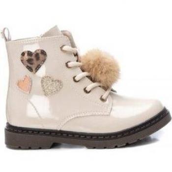 XTI 150655 Botines de niña beige en piel vegana