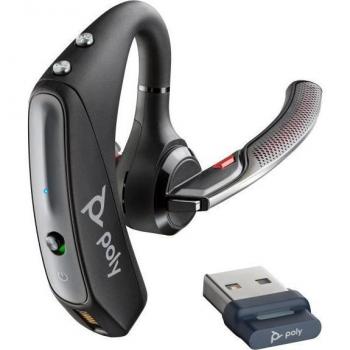 Noir Plantronics Voyager 5200 Wireless Bluetooth Headset Charging Stand Inclus