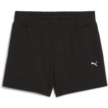 Puma, Donne, Pantaloni sportivi, ESS ELEVATED Pantaloncini a vita media 5 (XS), Nero, XS