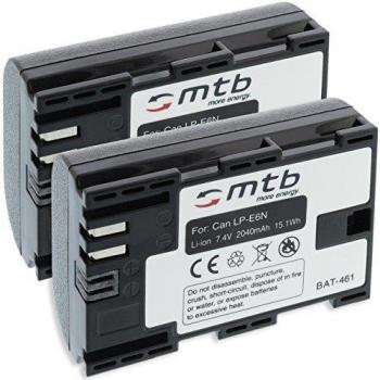 2x Batería LP-E6N para Canon EOS 5D Mark II, 5D Mark III, 5DS, 5DS R