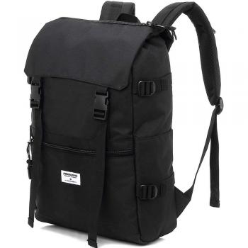Expandable Kingslong Daypack with Laptop Compartment (Travel/Hiking/Business/College, Black)