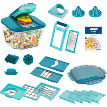 Genius Zerkleinerer Chef Professional, Set 23-tlg., Dark Petrol