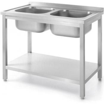 Lavello Budget Line Acciaio Hendi 817032 a Due Vasche