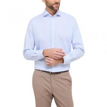 Eterna Modern Fit Business‑Hemd mit Haifischkragen – Taille-Optimiert, Langarm Manschetten – Blau