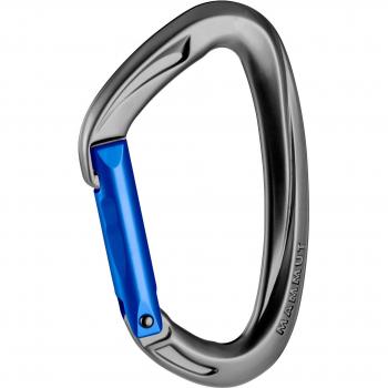 One-size-fits-all Mammut Crag Key Lock Carabiner with Silver Finish