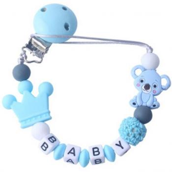 Perles de dentition en silicone avec attache-sucette pour bébés NSV775