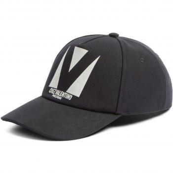 Valentino Garavani Men's Black Embroidered Logo Cotton Hat – 58 cm