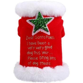 Ropa de abrigo roja y cálida para perros – temporada invernal
