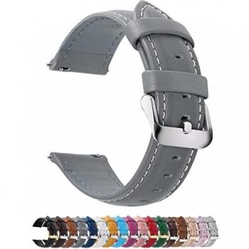 Cinturino in Pelle Fullmosa 22 mm, stile Galaxy Watch 46 mm, colore grigio