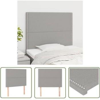 2er Kopfteil-Set Grau 80x5x78/88 cm
