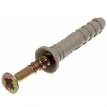 Durable Hammer Drive Anchor Set with Nylon Wall Plug, M6 X 35MM