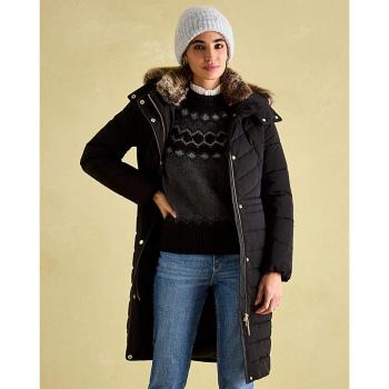Sérénité Sable – Doudoune Longue Imperméable à la Pluie, Capuche Faux Poils