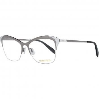 Grayscale Glam: Emilio Pucci Silver Half‑Rim Optics – Women's One Size