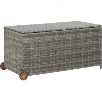 Boîte de jardin en rotin gris clair 120x65x61 cm