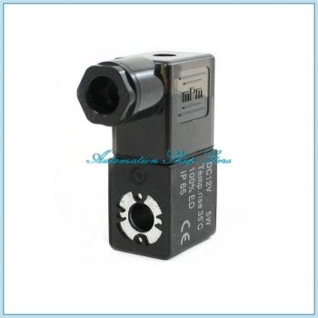 Bobine de commande électrovanne pneumatique noire, multi‑tensions