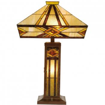 Clayre&Eef Lampada da tavolo Glenys con abbellimenti in stile Art Deco