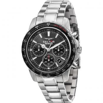 Sector Horlogerie : Montre Quartz Ronde, 42 mm, Couleur Métal Gris