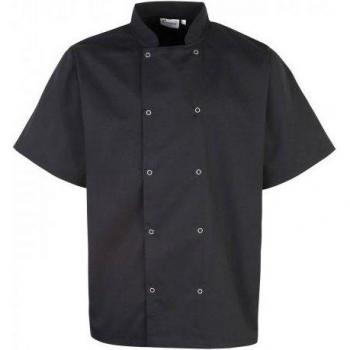 Unisex White Chef Jacket with Stud Front – XS Edition