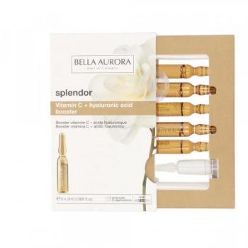 Bella Aurora Splendor 10 Sérum Booster Antiedad con Vitamina C y Ácido Hialurónico, 2 ml x 5 Ampollas