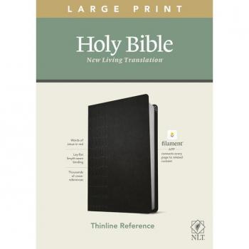 NLT Large Print Thinline Reference Bible, Filament Enabled Edition (Red Letter, Leatherlike, Black), by New Living Translation