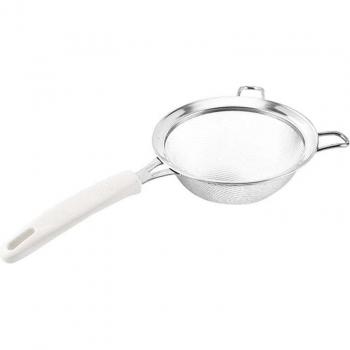 304 Stainless Steel Fine Mesh Kitchen Strainer with Non-Slip Handle
