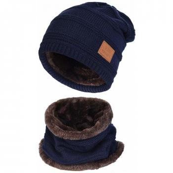 Winterwärmer Vbiger: Beanie, Schal & Fleece-Polsterung