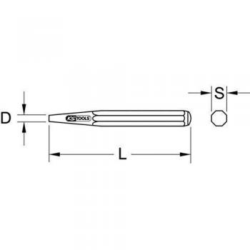 Poinçon KS TOOLS 162.0333 – Forme B à 8 pans