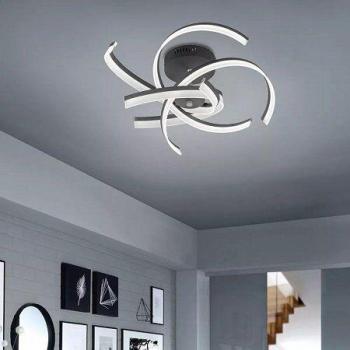Sund TW LED Deckenleuchte – 4‑flammen, fest integriertes Modul, dimmbar