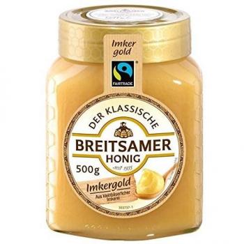 Breitsamer Honig „Imkergold“ 500 g – Fairtrade, cremig & mehrfarbig