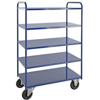 Carrello a ripiani 5 piani KM41 con ruote girevoli