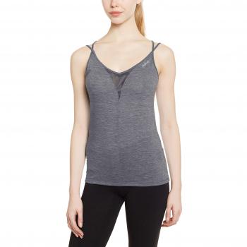 Camiseta Deportiva de Tirantes Odlo Natural + Xlight Suw Top Cn, Mujer, Gris