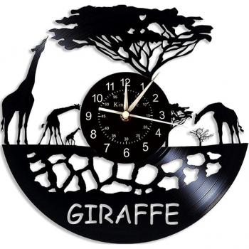 Reloj de Pared Jirafa Retro con Iluminación LED