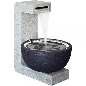 Runder Design-Gartenbrunnen mit LED´s